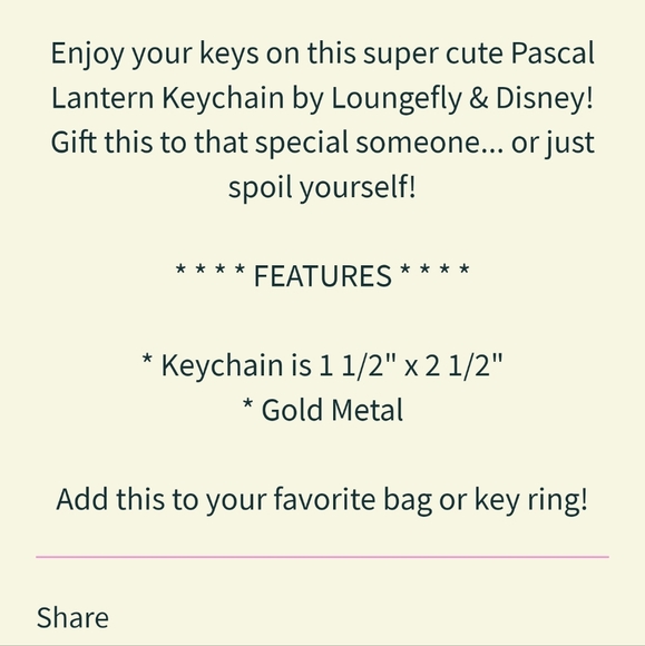 Disney key ring lizard Z4 TANGLED PASCAL LANTERN KEYCHAIN - Picture 3 of 3